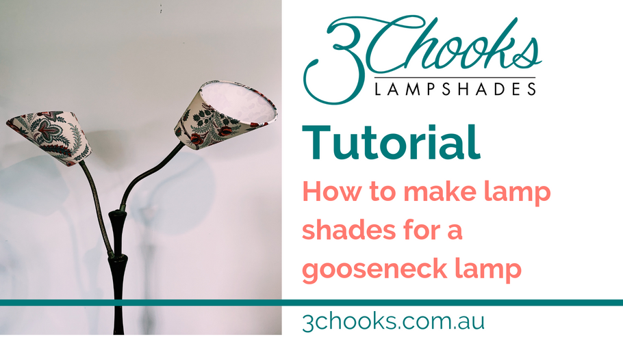 TUTORIAL: How to make gooseneck lampshades for your mid century lamp (also known as scuttle shades)
