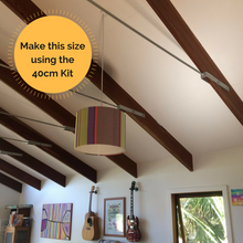 Use the 40cm lampshade kit to make this drum lampshade