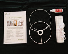 Lampshade Making Kit 20cm Diameter 3Chooks contents of kit